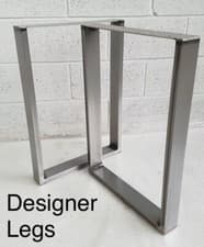 Image of 2x Table / Bench legs Designer Metal Steel Industrial "Sherwood Leg" MADE IN UK