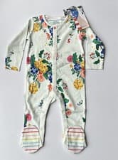 Image of Joules Baby Girls Razamataz White Garden Floral Babygrow In Various Sizes *BNWT*