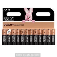 Image of Duracell AA Long Lasting Power Alkaline Battery Economy Pack of 12 Batteries LR6
