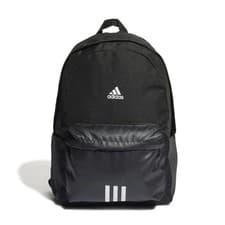 Image of adidas 3 Stripes Backpack Black Adults Zipped Pockets 27L Gym Work Travel Bag