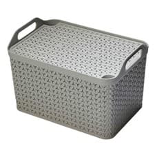 Image of Strata ECO Baskets & Lids Stackable 3 Colours with Handles S, M & L