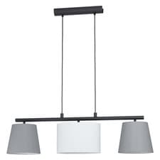 Image of Eglo 98587 Almeida 1' Black 3 Light Ceiling Bar Pendant
