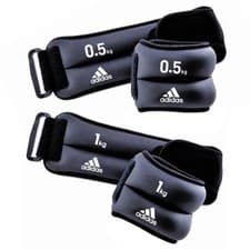 Image of Adidas Ankle Wrist Weights Running Gym Training Adjustable Strap - 0.5kg & 1kg