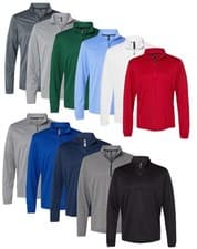 Image of Adidas Lightweight Quarter-Zip Pullover Golf Warmup UPF 50+ A401