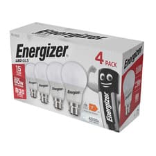 Image of LED 60W Bulb B22 Bayonet GLS Lamp Light Bulbs Cool White 4-20 Pack by Energizer