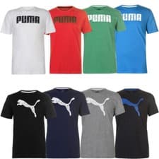 Image of Puma Men Big Cat and No1 Logo QT T-Shirt Size S M L XL 2XL Shirt Tee New