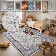 Image of LARGE RUGS FOR LIVING ROOM THICK PILE NON SLIP ON CARPET BEDROOM KITCHEN HALLWAY