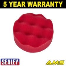 Image of Sealey Hook-and-Loop Buffing & Polishing Foam Head 80 x 25mm Red/Ultra-Soft