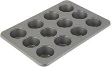 Image of 12-Cup Nonstick Aluminized Steel Muffin Pan, Contour Silver