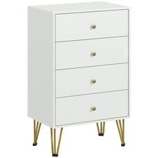 Image of HOMCOM Chest of Drawers, 4 Drawers Dresser Storage Organiser for Bedroom