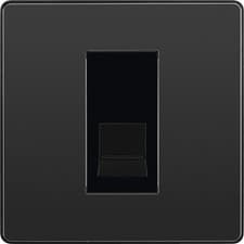 Image of BG Evolve Black Chrome Screwless Switches & Sockets Black Inserts Full Range