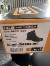 Image of JCB Men’s Size 9 Heavy Duty Safety Boots With Steel Toe Caps