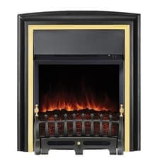 Image of Focal Point Lycia 2kW Matt Brass effect Electric Fire (H)547mm (W)390mm (D)66mm