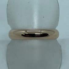 Image of 9ct Rose Gold 4mm D Shaped Wedding Band. Size T