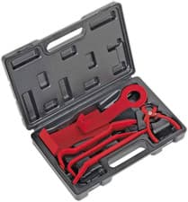 Image of Sealey 6 Pce Trim Upholstery Set Removal Pliers Clip Case Car Interior Tool RT6K