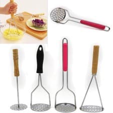 Image of High Quality vegetable Potato Masher Stainless Steel Home Kitchen Tool UK