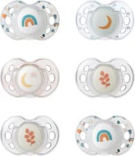 Image of Tommee Tippee Nighttime Soothers 6-Pack 18–36M Glow in Dark BPA-Free Silicone