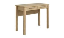 Image of Brisbane 2 Drawer Dressing Table Oak Compact Design Storage Drawers