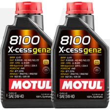 Image of Motul 8100 X-Cess Gen2 5W-40 Fully Synthetic Engine Oil 2 Litre 2L (1L X 2)