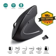 Image of Vertical Ergonomic Wireless Mouse 2.4GHz Adjustable DPI Pain Relief 6 Buttons
