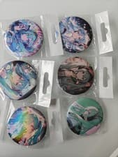 Image of 6 pcs Vocaloid Hatsune Miku Anime Metal Badge Pin 5.5cm round badge for bags 