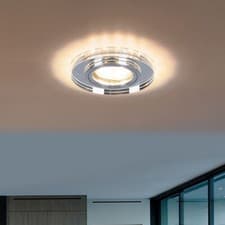 Image of Crystal GU10 6W Dual Colour Warm White LED Ring Ceiling Downlight Spot Light