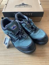 Image of Portwest FW65 Safety Shoes S1P SRC UK 11 – New With Box Steel Toe
