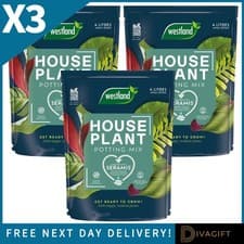 Image of 3 x WESTLAND HOUSEPLANT POTTING MIX 4L NUTRIENT COMPOST SOIL FOR INDOOR PLANTS
