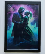Image of Joker Harley Quinn Mad Love Game Comics Batman Poster Print Framed A4 #1