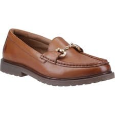 Image of Hush Puppies Verity Snaffle Leather Women's Tan Loafers