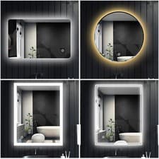Image of LED Bathroom Mirror Illuminated Light with Demister/Shaver Socket/Touch/Infrared