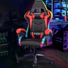Image of RGB Gaming Chair with LED Lights and Ergonomic Computer Chair Reclining
