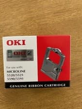 Image of x8 Job Lot Black Printer Ribbon oki Microline 5520/5521/5590/559 No. 01126301