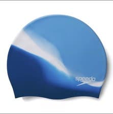 Image of SPEEDO MULTICOLOUR ADULT SWIMMING CAP SWIMCAP BLUE SILICONE FREE P&P!