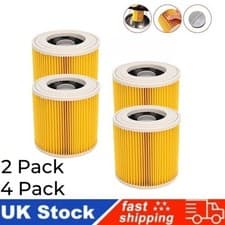 Image of 2/4Pcs Cartridge Filter for Karcher WD WD2 WD3 Series Wet Dry Vac Vacuum Cleaner