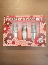 Image of Benefit Pucker Up and Peace Out Moisturising Lip Balm Trio (sold Out RRP £34)