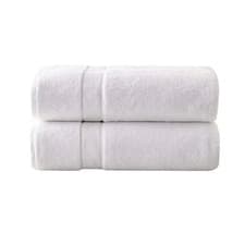 Image of 800 GSM White 100% Cotton Bath Sheet (Set of 2)