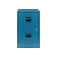 Image of Bisley 2-Drawer A4 Lockable Filing Cabinet Steel Fully-Welded Compact Unit