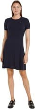 Image of NWT Tommy Hilfiger Women's Short Sleeve Midi Dress, Blue (Desert Sky), XS