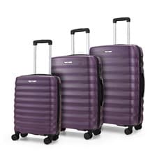 Image of Rock Berlin 3 Piece Hardside Luggage Set in Purple