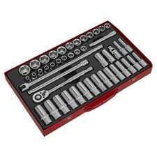 Image of Sealey AK6941 Socket Set 46pc 1/2"Sq Drive 6pt WallDrive® - Metric