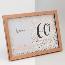 Image of Hotchpotch Luxe Rose Gold Birthday Photo Frame 4x6" - 60 (Female)