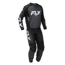 Image of FLY MX KIT PANTS & SHIRT  2026 F16 BLACK / WHITE MOTOCROSS ENDURO OFF ROAD ADULT