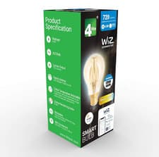 Image of 4lite Wiz Connected B22 Bayonet Amber Smart LED Wi-Fi A60 Filament Bulb 6.5W
