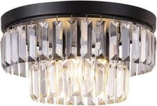 Image of TOCHIC Small 14inch Black Crystal Chandelier