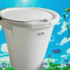 Image of 25L PLASTERERS MIXING BUCKETS PLASTERING BUILDERS WATER TUB HANDLE + LID
