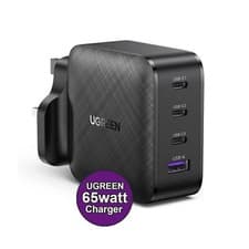 Image of UGREEN 65W GaN Fast Charger UK 3‑Pin Plug 4 Ports USB‑C & USB‑A Adapter Only