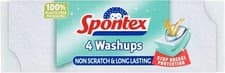 Image of Spontex 4 Washups Non Scratch Sponge Scourers Pack of 4