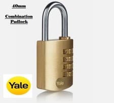 Image of PADLOCK 40mm YALE COMBINATION BRASS - Y150B/40/130/1