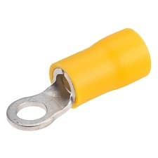 Image of TruConnect Yellow 4mm Ring Terminal Pack of 100